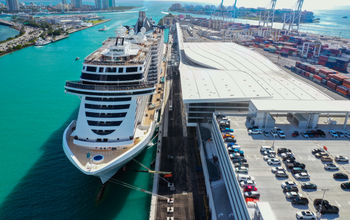 MSC Seascape docked at the new MSC Miami Cruise Terminal.