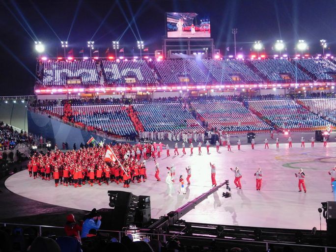 Team Canada Olympic opening ceremonies