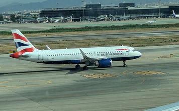 British Airways plane, airplane, runaway, tarmac,