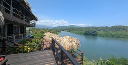 Finca Barlovento (Tayrona National Park in the distance).