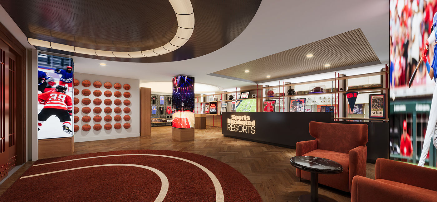 Image: Sports Illustrated Chicago lobby rendering. (Photo Credit: Travel + Leisure Co.)