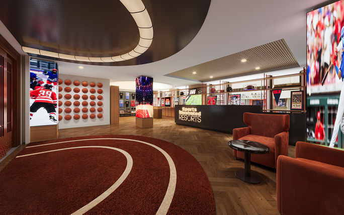 Sports Illustrated Chicago lobby rendering Sports Illustrated Chicago lobby rendering