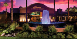 Fairmont Scottsdale Princess entry at sunset.