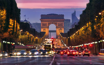 paris, champs elysees, arc de triomphe, landmarks of paris
