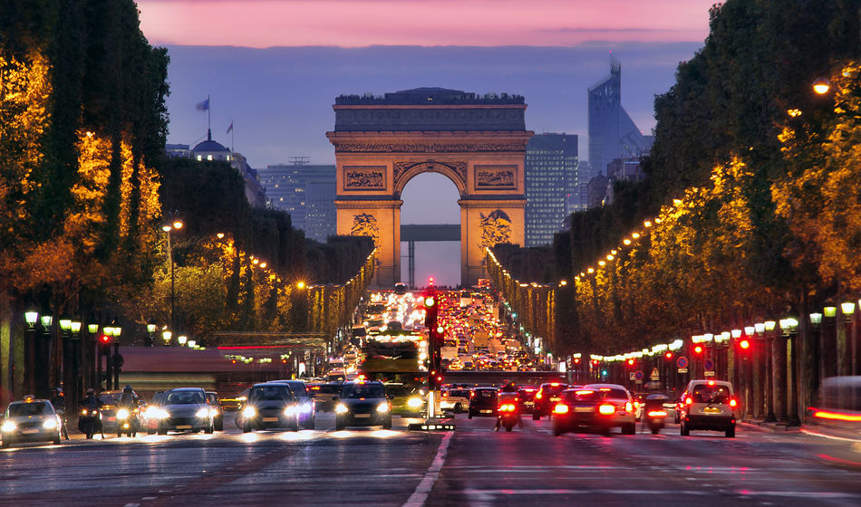 paris, champs elysees, arc de triomphe, landmarks of paris