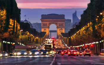 paris, champs elysees, arc de triomphe, landmarks of paris