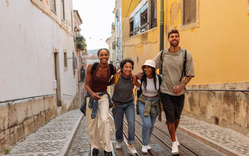 gen z travelers, young adult travelers, friend travelers, group travel, lisbon, portugal travel