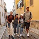 gen z travelers, young adult travelers, friend travelers, group travel, lisbon, portugal travel