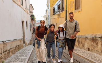 gen z travelers, young adult travelers, friend travelers, group travel, lisbon, portugal travel