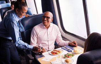 New Acela First Class dining menu.