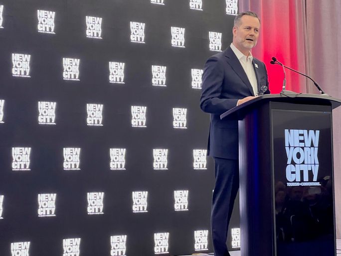 Fred Dixon, president and CEO of NYC & Company at IPW 2024 press conference
