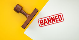 Banned, not allowed,