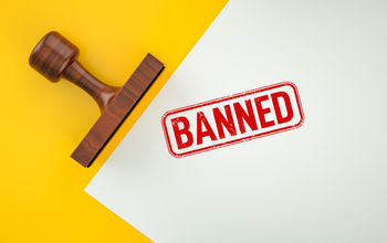 Banned, not allowed,