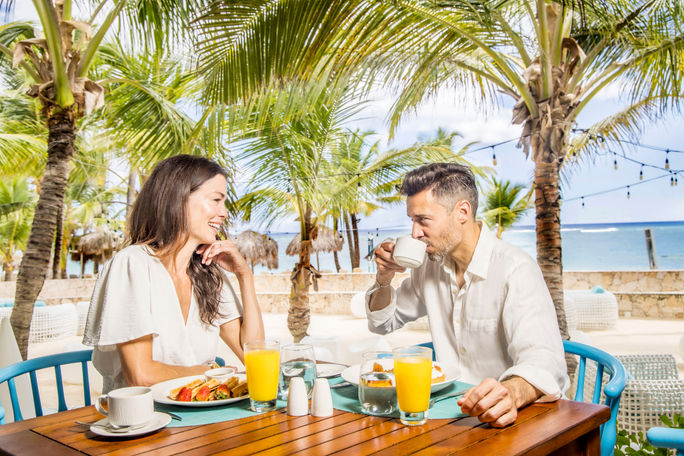 Seaside restaurant at the Majestic Mirage Punta Cana