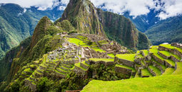 The ancient Incan city of Machu Picchu, Peru.
