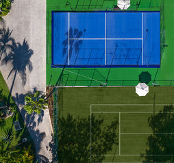 Padel and pickleball courts at Sandos resorts in the Riviera Maya.