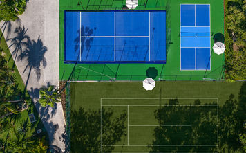 Padel and pickleball courts at Sandos resorts in the Riviera Maya.