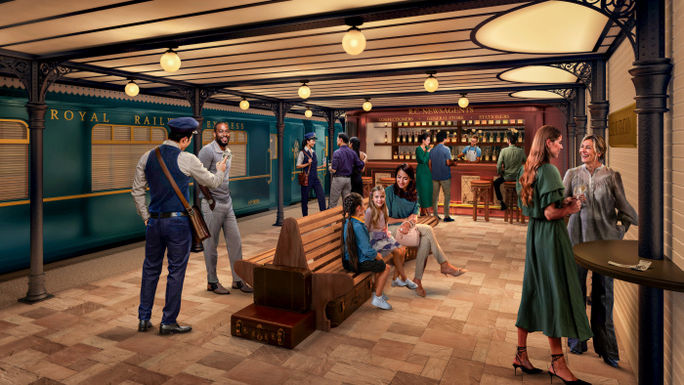 Royal Caribbean’s Royal Railway is an example of the line’s “eatertainment.”