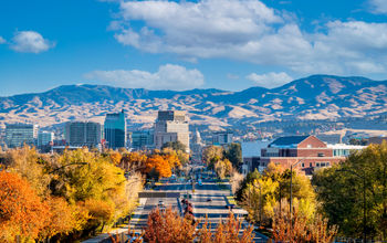 The city skyline of Boise, Idaho