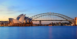 Panorama of Sydney Harbour. 