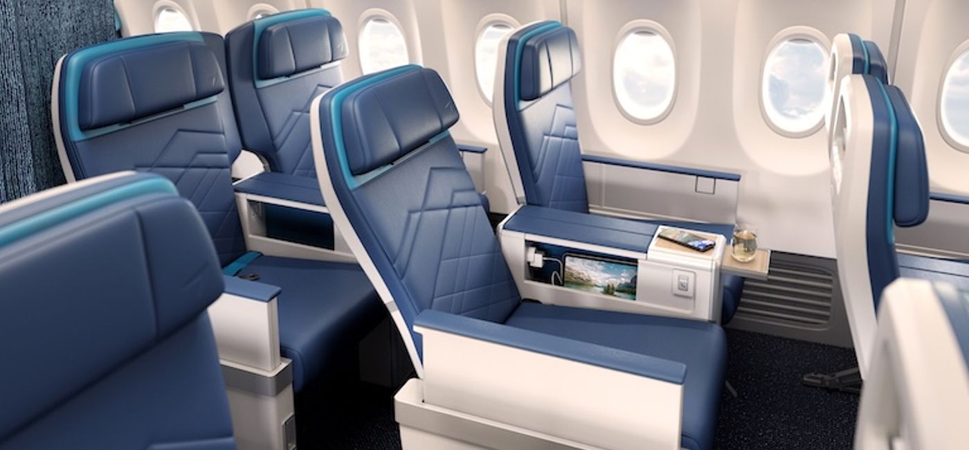 Image: Cabine prémium de WestJet (Source: WestJet)