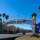 A Walt Disney World entrance arch gate in Orlando, Florida.