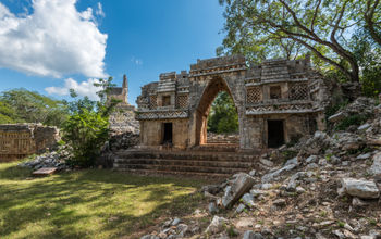 Ancient arch at Labna mayan ruins, Yucatan, Mexico