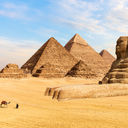 The Pyramids of Giza and the Great Sphinx, Egypt.