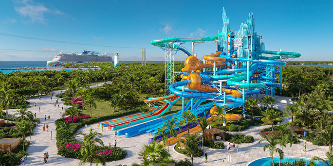 A rendering of the new Great Tides Water Park at Great Stirrup Cay A rendering of the new Great Tides Water Park at Great Stirrup Cay
