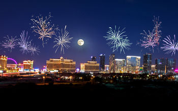 Fireworks over the Las Vegas Strip