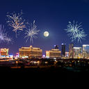 Fireworks over the Las Vegas Strip