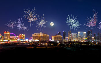 Fireworks over the Las Vegas Strip