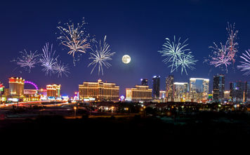 Fireworks over the Las Vegas Strip
