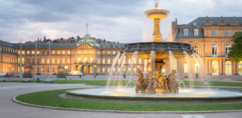Morning View of Stuttgart Schlossplatz
