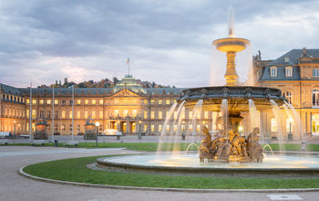 Morning View of Stuttgart Schlossplatz