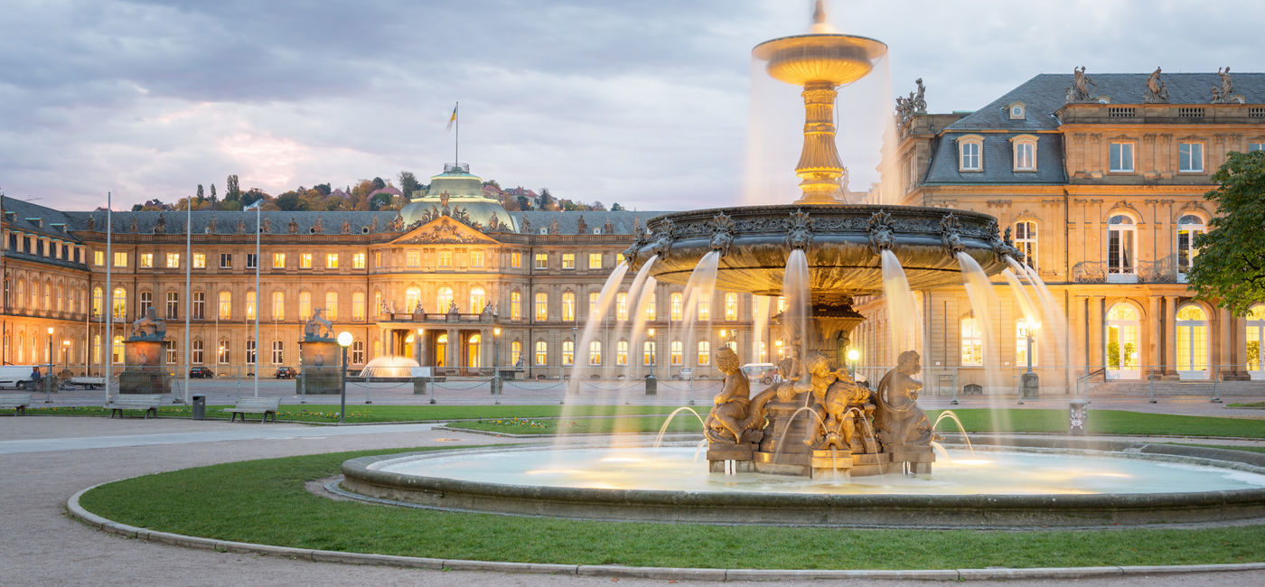 Image: Morning View of Stuttgart Schlossplatz (Photo Credit: tichr/Adobe Stock)