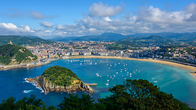 The beautiful coastal city of San Sebastian The beautiful coastal city of San Sebastian