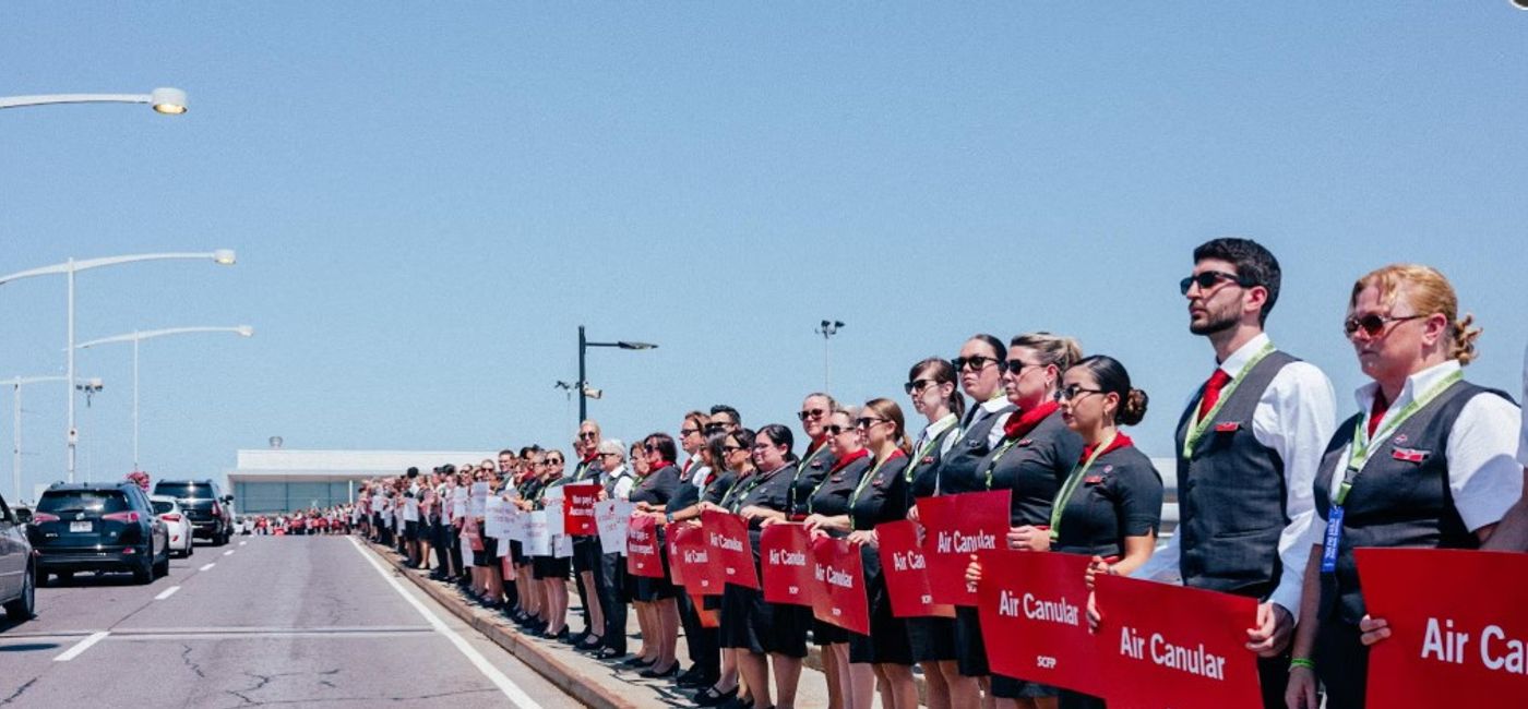 Image: En août, le SCFP affirme qu’Air Canada a demandé et obtenu l’appui du gouvernement fédéral afin d’empêcher une grève (Source: CUPE)