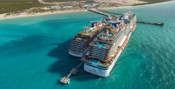 Mardi Gras and Carnival Pride dock at Celebration Key