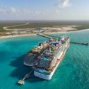 Mardi Gras and Carnival Pride dock at Celebration Key