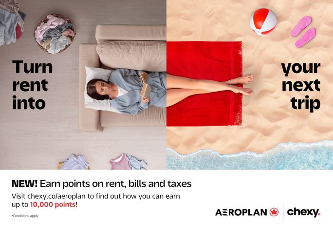 Air Canada's Aeroplan partners with Chexy. Air Canada's Aeroplan partners with Chexy.