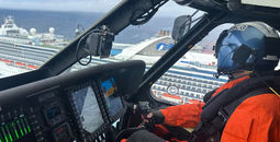 The U.S. Coast Guard rescued a 63-year-old man suffering severe abdominal pain