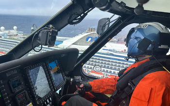 The U.S. Coast Guard rescued a 63-year-old man suffering severe abdominal pain