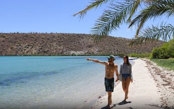 One of the many hidden beaches in Loreto, Mexico.