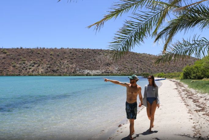One of the many hidden beaches in Loreto, Mexico.