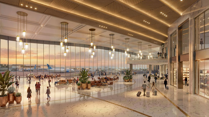 Conceptual rendering of South Atrium as part of Washington Dulles transformation Conceptual rendering of South Atrium as part of Washington Dulles transformation