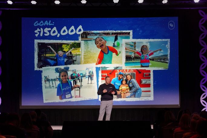 Ensemble President Michael Johnson discussing the consortium’s goal of raising $150,00 for the Make-A-Wish Foundation. Ensemble President Michael Johnson discussing the consortium’s goal of raising $150,00 for the Make-A-Wish Foundation.