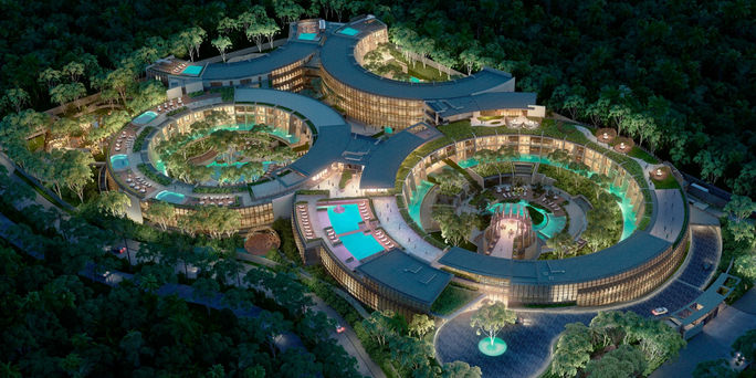 Aerial view of Secrets Tulum Resort & Beach Club Aerial view of Secrets Tulum Resort & Beach Club