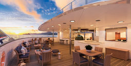 Outdoor lounge aboard Aqua Lares
