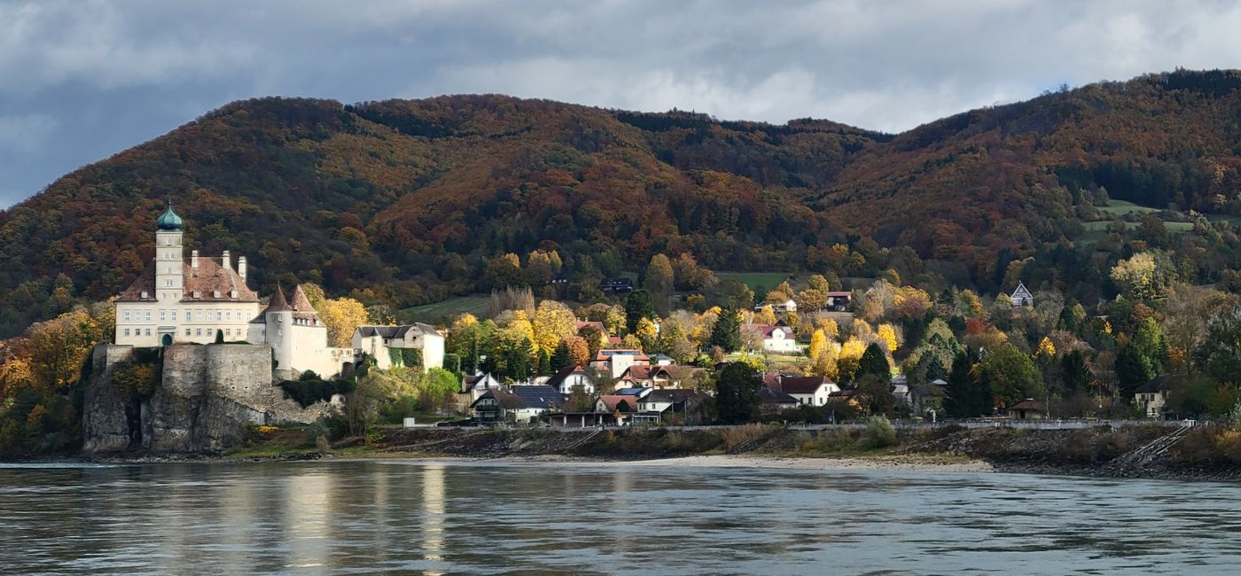 Image: A castle and village along the Wachau Valley region of the Danube River in Austria. (Photo Credit: Lacey Pfalz)